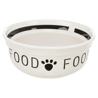 Produktbild von Trixie Keramiknapf Food weiß/schwarz 0,6 l - 0,6 l