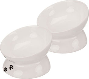Trixie Keramiknapf für Katzen erhöht weiß 0,15 l 2er Set – Bild 1 von 1