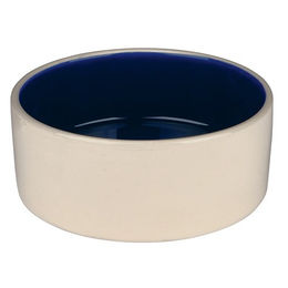 Trixie Keramiknapf für Hunde und Katzen Creme Blau 1l - 1 l – Bild 1 von 5
