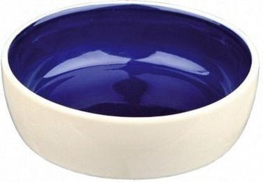 Trixie Keramiknapf für Katzen und Hunde creme/blau 0,3l - 0,3 l – Bild 1 von 8