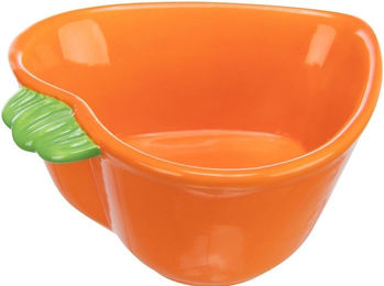 Trixie Keramiknapf Karottenform für Kaninchen und Meerschweinchen 180 ml Orange - 180 ml – Bild 1 von 5