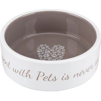 Produktbild von Trixie Keramiknapf Pet's Home in Beige/Weiß 300 ml - 0,3 l
