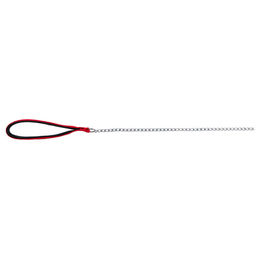 Produktbild von Trixie Kettenleine aus Metall in Rot mit Nylon-Handschlaufe - 1,1 m