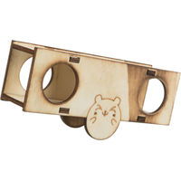 Produktbild von Trixie Kleintier Wippe aus Holz mit Tunnel für Mäuse und Zwerghamster in Natur und Braun