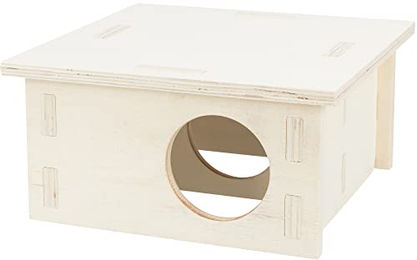 Produktbild von Trixie Kleintierhaus aus Holz mit 2 Kammern für Hamster und Degus 25 x 12 x 25 cm