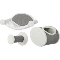 Produktbild von Trixie Kletter-Set zur Wandmontage aus Plüsch in Grau
