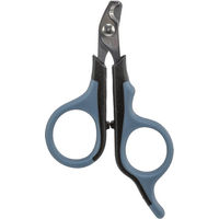 Produktbild von Trixie Krallenschere aus Edelstahl für Katzen, Hunde und Kleintiere 8 cm schwarz/blau