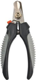 Trixie Krallenschere aus Edelstahl für kleine Hunde, Katzen, Kleintiere und Vögel mit Sicherheitsverschluss 12 cm Blau/Schwarz – Bild 1 von 10
