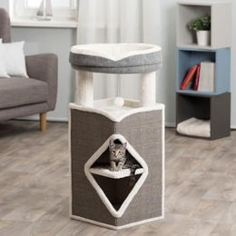 Trixie Kratzbaum Arma für Katzen in Grau/Weiß mit Sisal – Bild 1 von 7