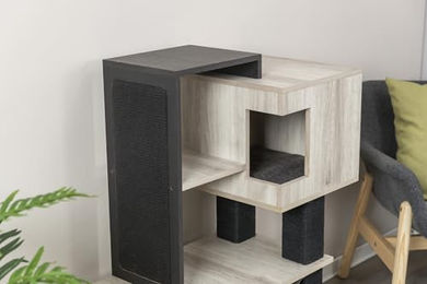 Trixie Kratzbaum CityStyle für Katzen in Grau/Schwarz mit 98 cm Höhe – Bild 1 von 7