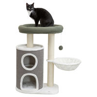 Produktbild von Trixie Kratzbaum Dante für Katzen in Weiß Grün Grau aus Plüsch
