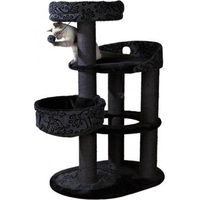 Produktbild von Trixie Kratzbaum Filippo für Katzen aus Plüsch und Sisal in Grau und Schwarz