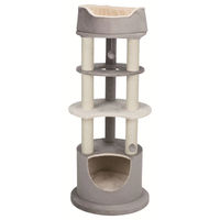 Produktbild von Trixie Kratzbaum Lavinia Katzenturm mit Höhle und Plüschbezug in Grau/Beige