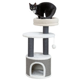 Trixie Kratzbaum Marco für Katzen mit Sisal in Weiß Beige Grau 85 cm – Bild 1 von 11