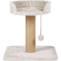 Produktbild von Trixie Kratzbaum Mica für Katzen in Grau mit Plüsch und 46 cm Höhe