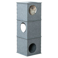 Produktbild von Trixie Kratzbaum Nele Filz Turm grau 38 x 105 x 38 cm