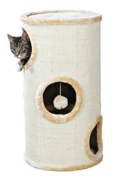Trixie Kratzbaum Samuel Cat Tower für Katzen in Beige/Natur mit Sisal und 3 Etagen 70cm – Bild 1 von 13