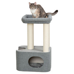 Trixie Kratzbaum Viviana für Katzen in Blau und Grau mit Seil – Bild 1 von 5