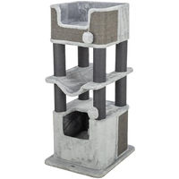 Produktbild von Trixie Kratzbaum XXL Lucano für Katzen in Grau mit Plüsch und Höhle 110 cm
