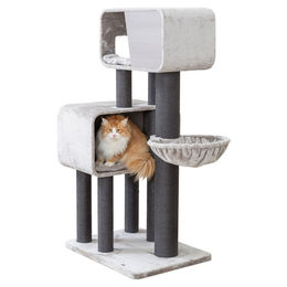 Trixie Kratzbaum XXL Rafael für Katzen mit Höhle in Grau – Bild 1 von 4