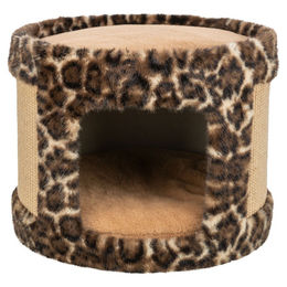 Trixie Kratzhöhle Leo Kratzbaum für Katzen aus Plüsch in Braun/Beige ø 38 × 30 cm – Bild 1 von 7
