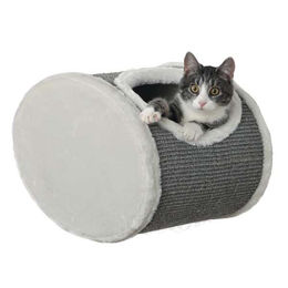 Produktbild von Trixie Kratzmatte aus Plüsch für Katzen in Grau und Weiß