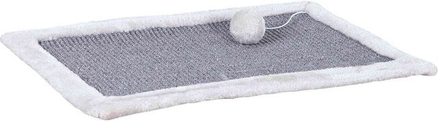 Trixie Kratzmatte aus Sisal mit Plüschrand in Grau 55x35 cm – Bild 1 von 4