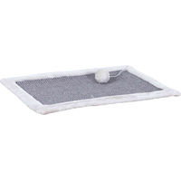 Produktbild von Trixie Kratzmatte aus Sisal mit Plüschrand in Grau 55x35 cm