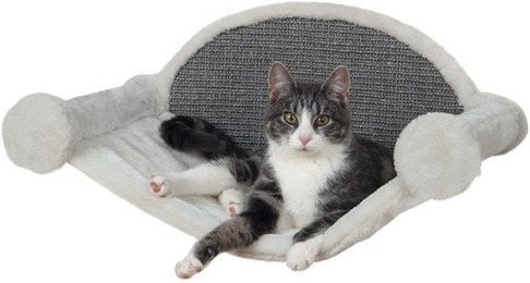 Trixie Kratzmatte aus Sisal zur Wandmontage für Katzen weiß/grau 54 x 28 x 33 cm – Bild 1 von 3
