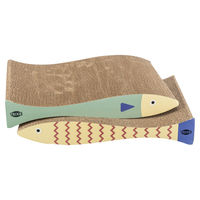 Produktbild von Trixie Kratzpappe Fischform in Mint und Creme 2er Pack 40 x 30 x 11 cm
