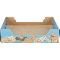 Produktbild von Trixie Kratzpappe Floral mit Katzenminze Blau