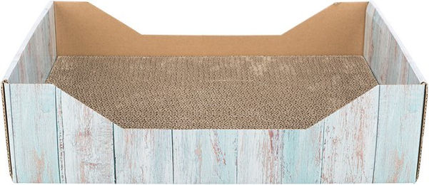 Trixie Kratzpappe für Katzen aus Wellpappe in Türkis 45 x 12 x 33 cm – Bild 1 von 6