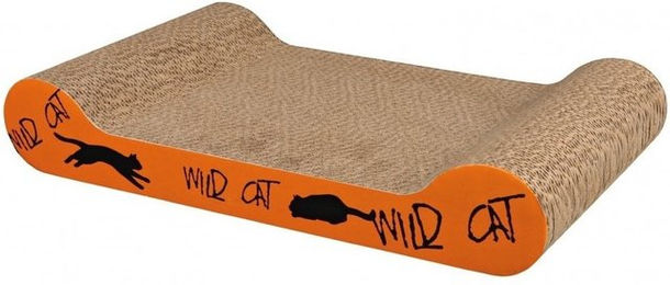 Trixie Kratzpappe Wild Cat Kratzbrett für Katzen mit Katzenminze Blau 41 x 24 x 7 cm - 1 Stk. – Bild 1 von 7