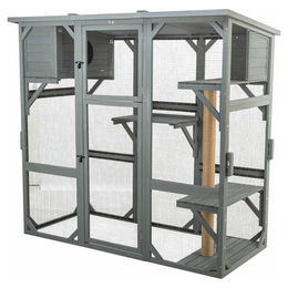 Produktbild von Trixie Kratzsäule aus Holz für Katzen in Grau 181 x 169 x 88 cm