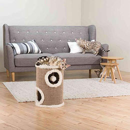 Trixie Kratztonne Edoardo für Katzen in Braun/Beige mit Sisal 50 cm – Bild 1 von 4