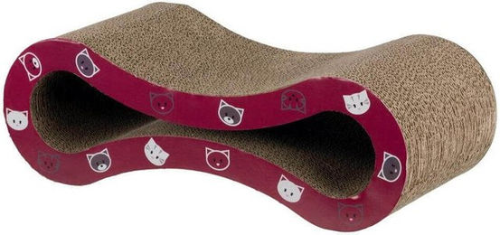 Trixie Kratzwelle Mimi aus Karton für Katzen Grau 48 x 16 x 22 cm – Bild 1 von 9