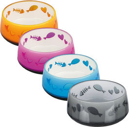 Trixie Kunststoff-Futternapf Lovely für Katzen in Orange und Bunt - 0,3 l – Bild 1 von 6