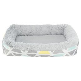 Trixie Kuschelbett Sunny aus Plüsch für Kaninchen und Meerschweinchen bunt/grau 30 x 6 x 22 cm – Bild 1 von 2
