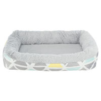 Produktbild von Trixie Kuschelbett Sunny aus Plüsch für Kaninchen und Meerschweinchen bunt/grau 30 x 6 x 22 cm