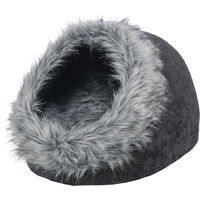 Produktbild von Trixie Kuschelhöhle Iglo Yelina für Katzen Schwarz/Grau 35x40x26 cm