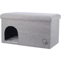 Trixie Kuschelhöhle Kimy Hundebett aus Polyester Grau für kleine Hunde – Bild 1 von 6