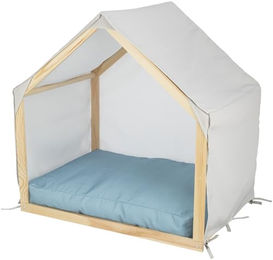 TRIXIE Kuschelhöhle Lias mit Holzgestell Beige Blau – Bild 1 von 4