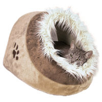 Produktbild von Trixie Kuschelhöhle Minou Katzenhöhle aus Plüsch beige/braun Größe L