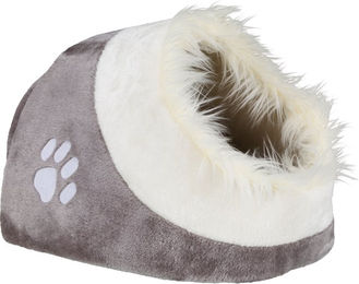 Produktbild von Trixie Kuschelhöhle Minou Katzenhöhle aus Plüsch Weiß/Grau