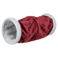 Produktbild von Trixie Kuscheltunnel Spielzeug für Kleintiere aus Polyester rot/weiß ø 20 x 50 cm