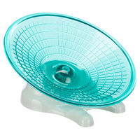 Produktbild von Trixie Laufrad für Kleintiere wie Degus, Hamster und Ratten aus Kunststoff, 30 cm, Grau/Türkis