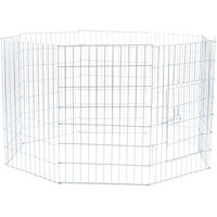 Produktbild von Trixie Laufstall für Welpen und kleine Hunde aus Metall in Silber