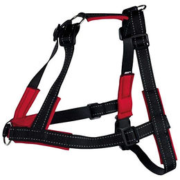 Trixie Lead'n'Walk Soft Erziehungsgeschirr für Hunde aus Neopren Schwarz L-XL – Bild 1 von 5