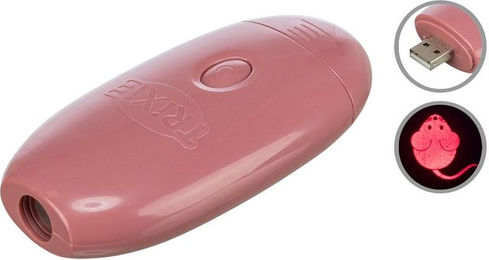 TRIXIE LED Laserpointer Catch the Light Maus aus Kunststoff in Rosa 8,5 cm - 1 Stk. – Bild 1 von 3