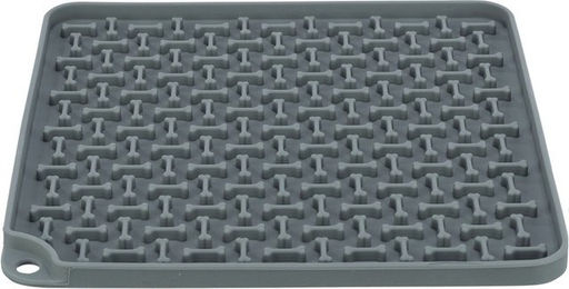 TRIXIE Lick'n'Snack Schleckmatte für Hunde aus Silikon Grau 20 x 20 cm - 1 Stk. – Bild 1 von 3